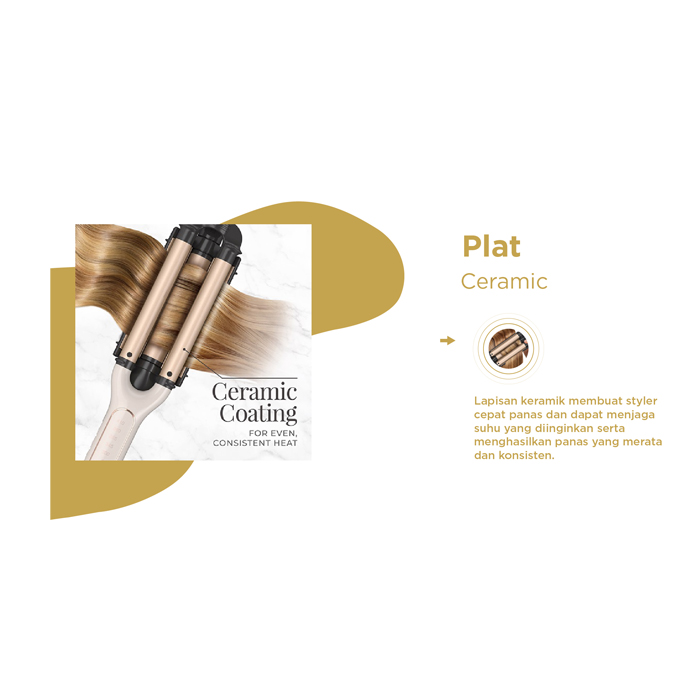 Remington Hair Styler, Catokan Wave Rambut - CI19A1-AP